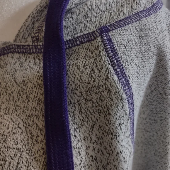 NWOT Wicked hoodie sweatshirt grey with purple accents - Picture 6 of 7